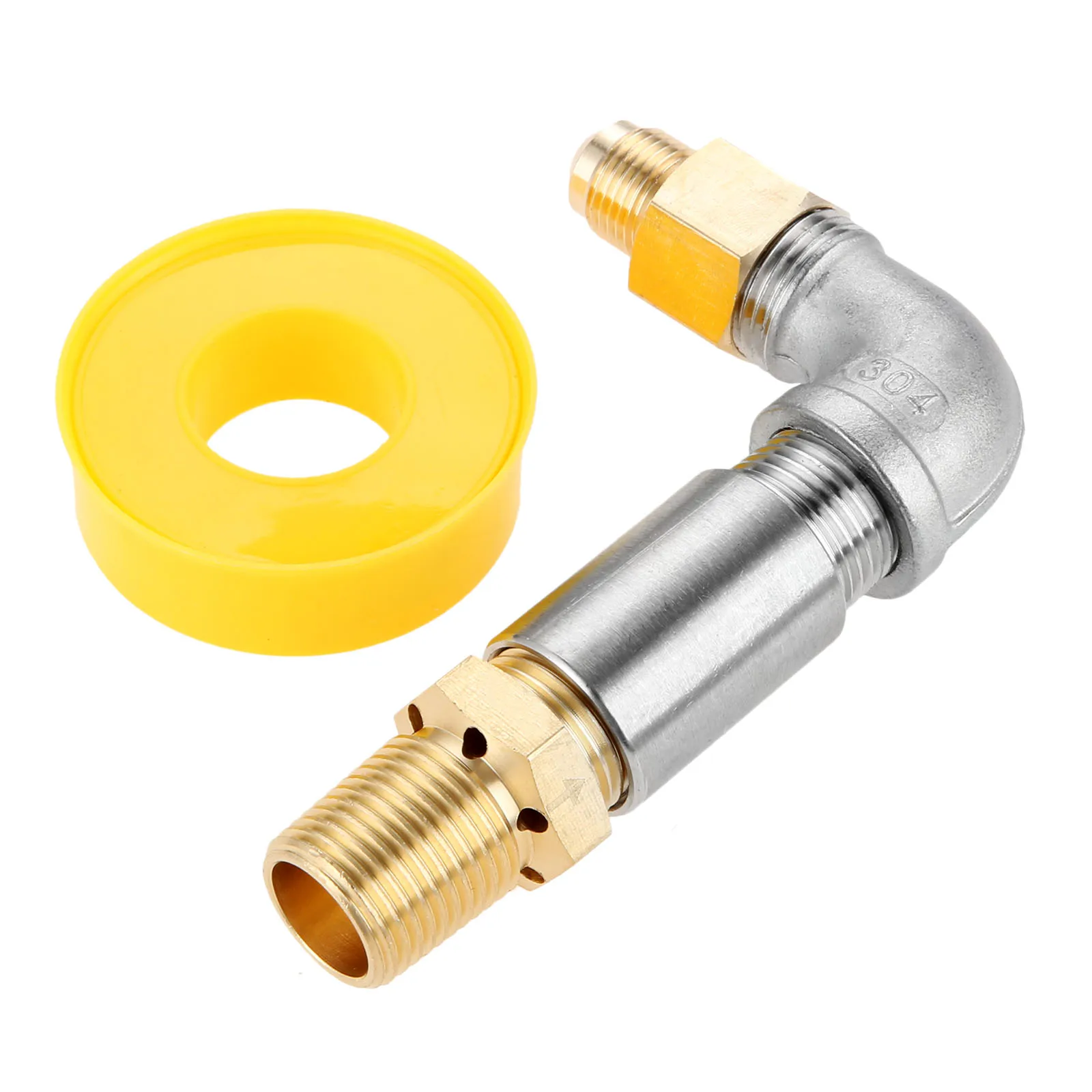 

Safety 1/2" Air Mixer Valve 90°Elbow Propane Nozzle Sprayer Valve Fits for Propane Gas Fire Pit High Capacity 90000 BTU