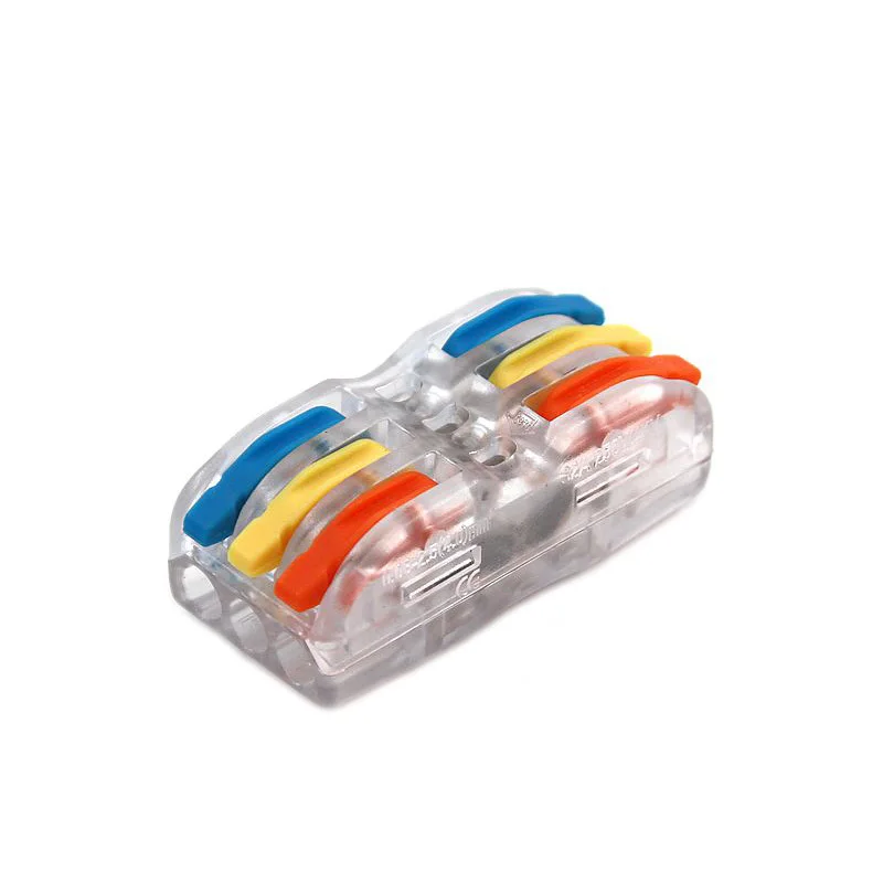 Picture 4: 30PCS Wire Connectors 222 Conductor SPL-3 Push-In Mini Terminal Block Cable Splitter Led Light Butt  Electrical Connector