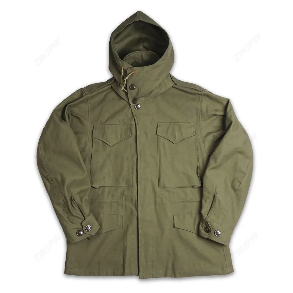 

ww2 US army green outdoor M43 jacket Windbreaker uniform Pure cotton Coat high quality new style hooded jacket