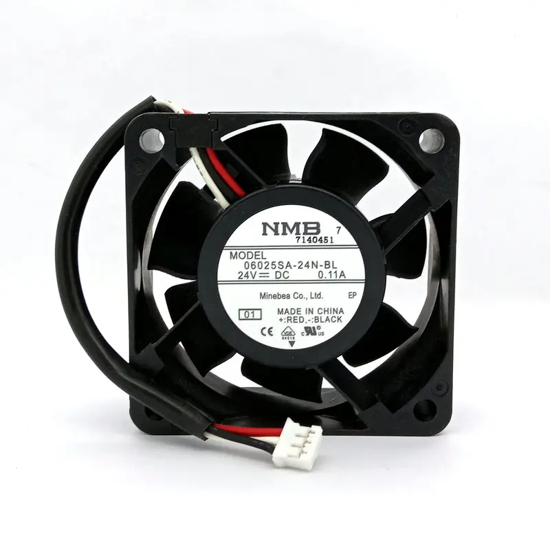 

New Original NMB 06025SA-24N-BL 01 DC24V 0.10A 60x60x25MM 6cm 3Lines Alarm Signal Inverter cooling fan