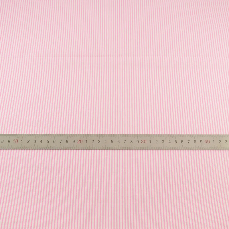 Light Pink and White Stripes Printed 100%cotton Fabric Fat Quarter for Sewing Clothes Patchwork Crafts 2016 News Meter Fabric CM