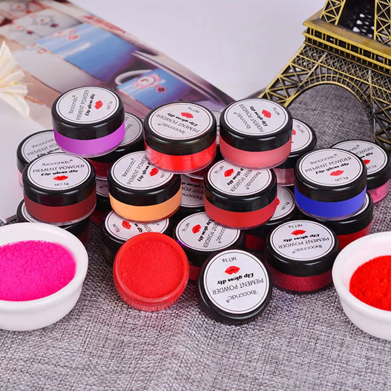 

23 Colors Wine Red Color DIY Lipstick Pigment Powder Colorful Long Lasting Lip Gloss Cosmetic Pigment Lip Glaze Pigment Makeup