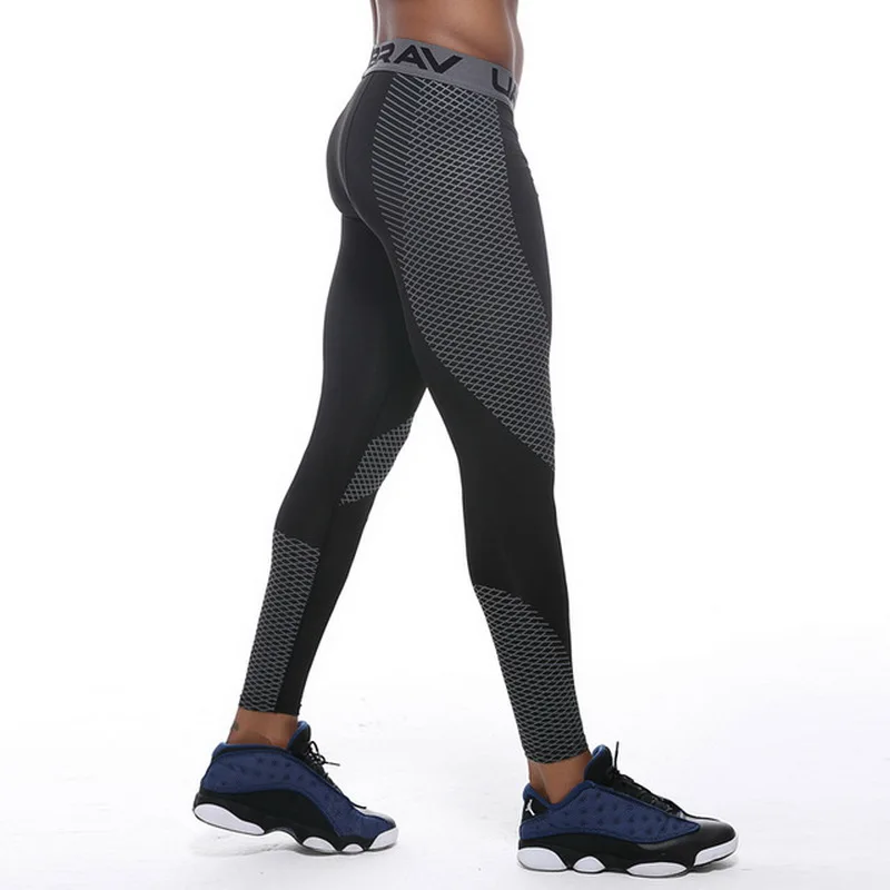 Calzamaglia a compressione sportiva da uomo pantaloni da corsa a strati di Base palestra Fitness Leggings da allenamento attivi pantaloni da