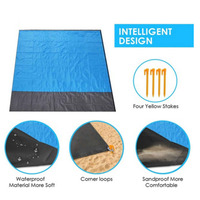 Waterproof Pocket Beach Blanket Folding Camping Mat Mattress Portable Lightweight Mat Outdoor Picnic Mat Sand Beach Mat