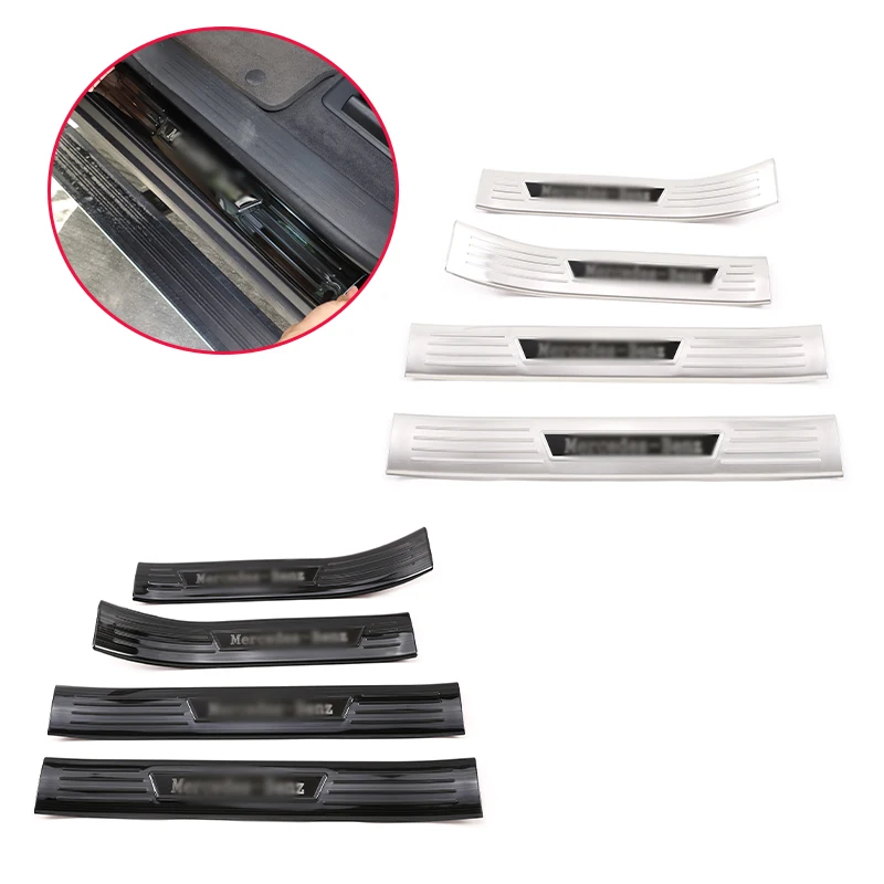 

For Mercedes-Benz GLE Class W167 350 450 2020 Stainless steel Door Welcome Pedal Threshold Bar Cover Trim Strips Car Accessories