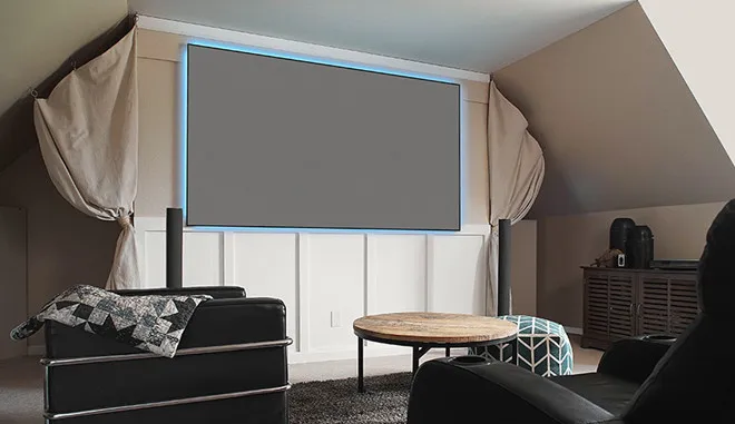 ALR Projektor Bildschirm 200 "16:9 Umgebungs Licht Reflexion Bildschirm Schwarz Festen Rahmen 4K Anti-Licht Projektion Bildschirm – Detail 19