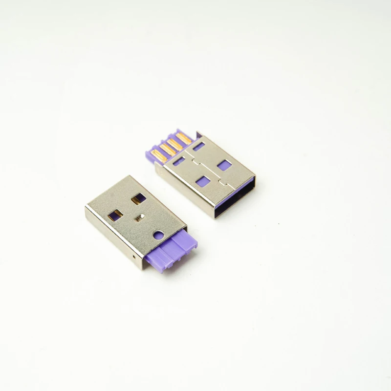 USB Male Socket A Male Short Body 21.5 Socket  Power Charging  Connector Color Random