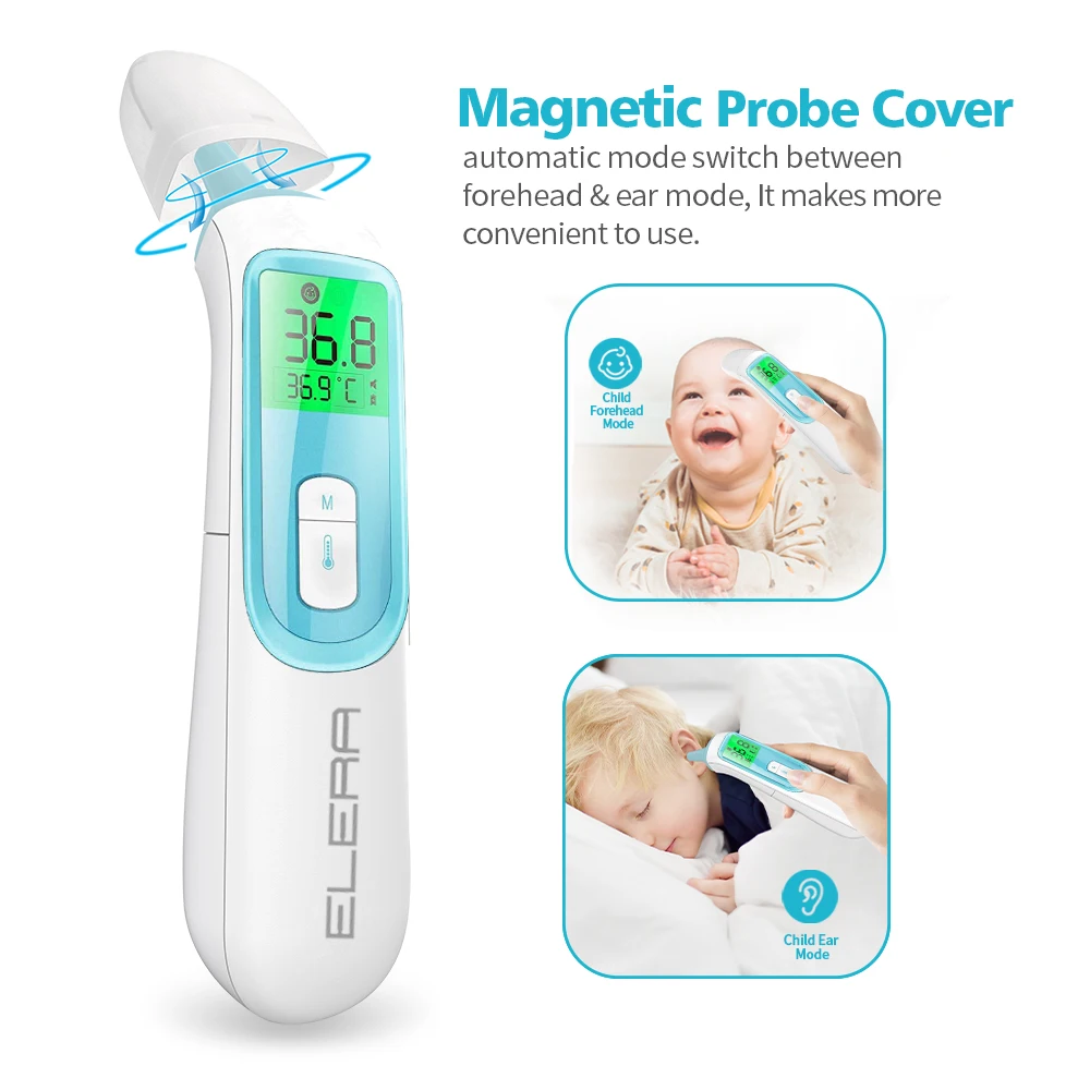 Baby Forehead Ear Infrared Thermometer Digital LCD Body Measurement Kids Adult Fever IR Children Non-Contact Termometro