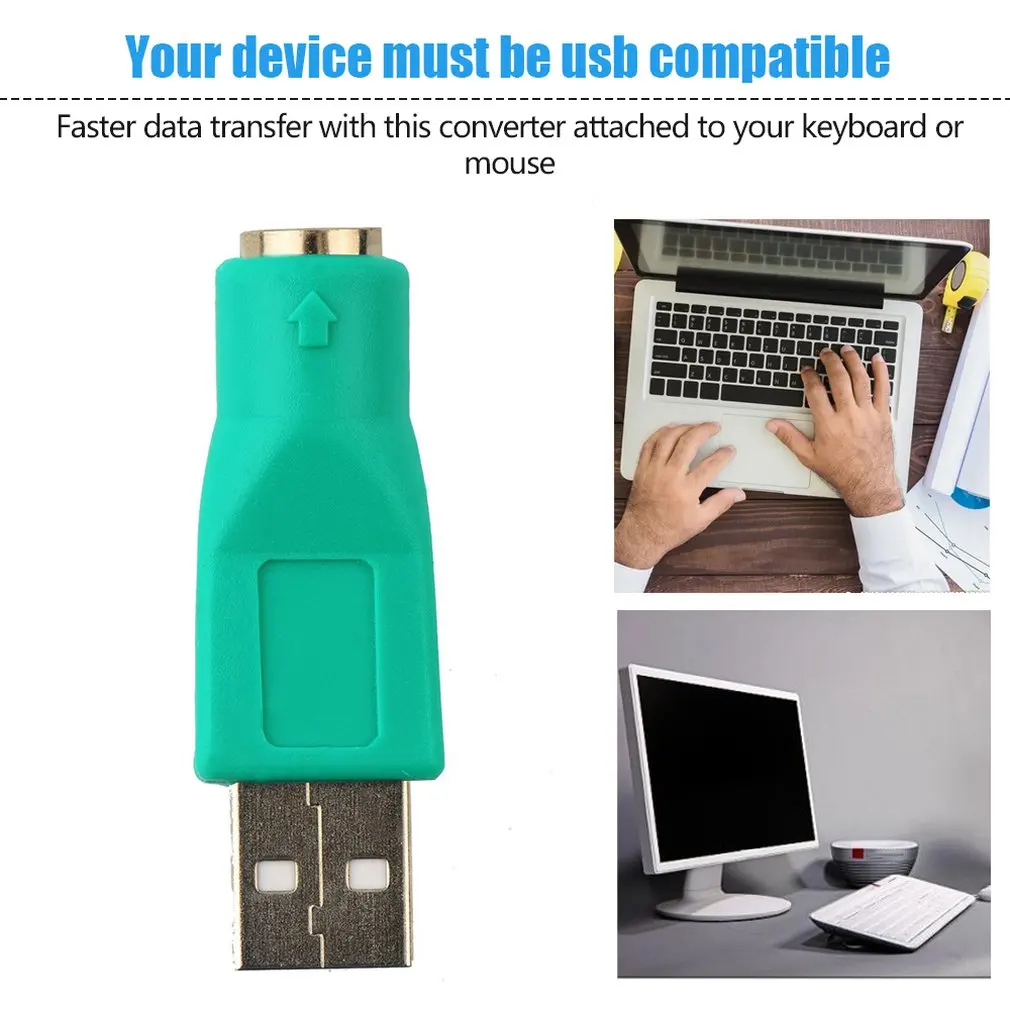USB Male To untuk PS/2 Female Adapter Converter Usb Connector Untuk PC To For Sony Ps2 Keyboard Mouse