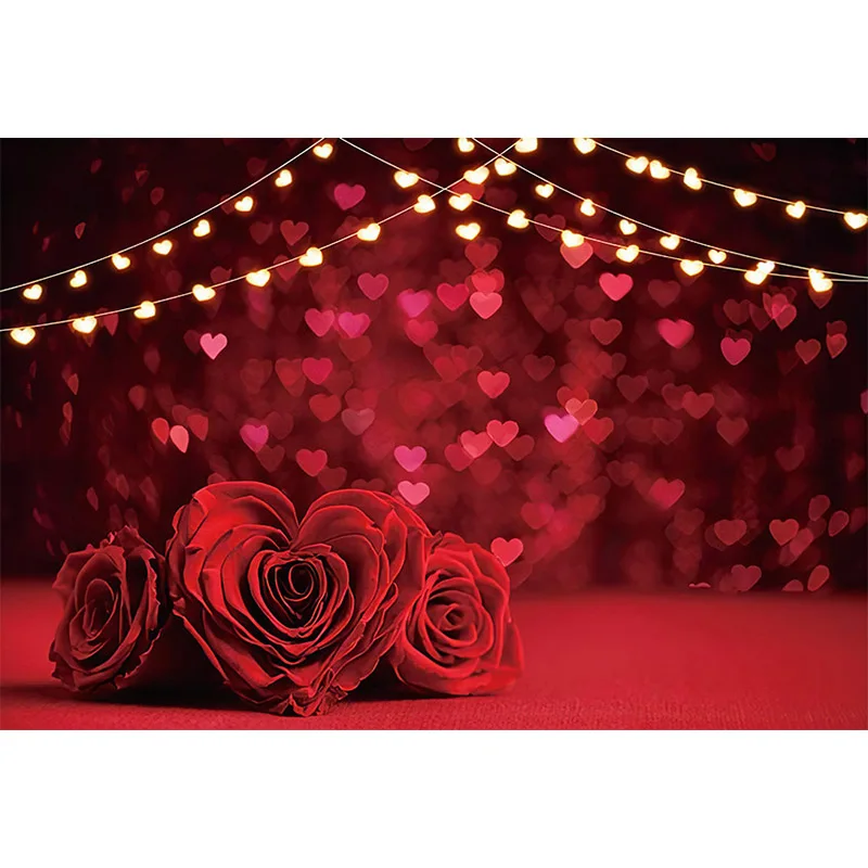 Avezano วันวาเลนไทน์การถ่ายภาพพื้นหลังฤดูใบไม้ผลิสีแดง Rose ดอกไม้เทศกาลแสงภาพฉากหลังศัตรู Photo Studio Props