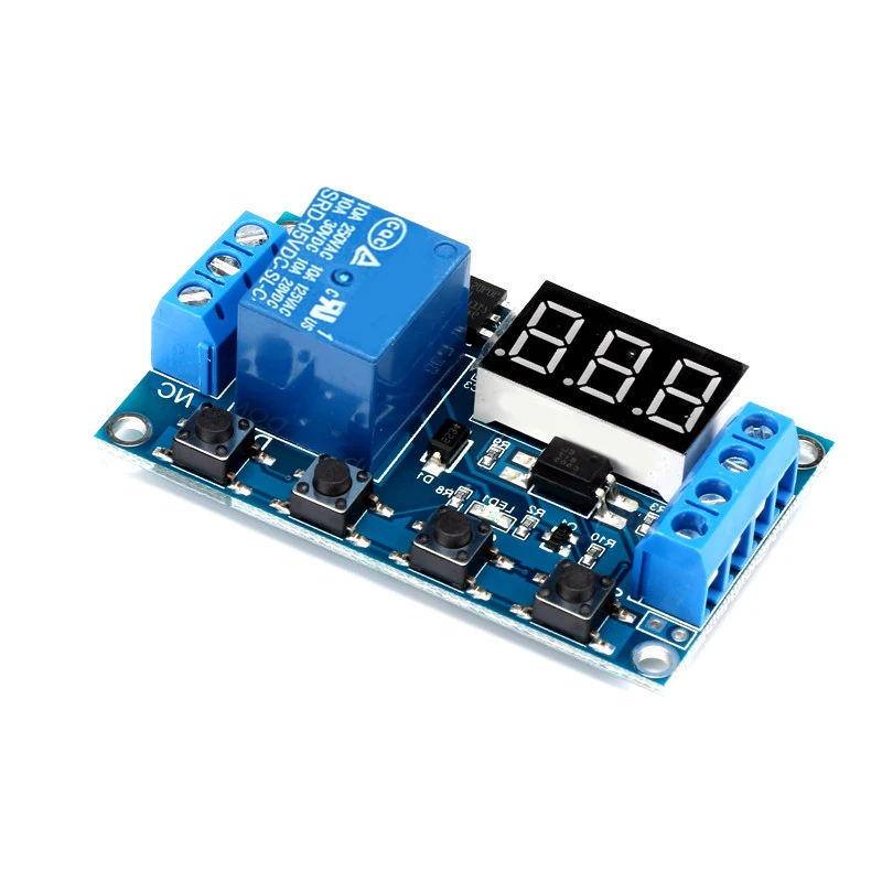 DC 5V 12V 24V LED Light Digital Time Delay Relay Trigger Cycle Timer Delay Switch Circuit Board Timing Control Module DIY