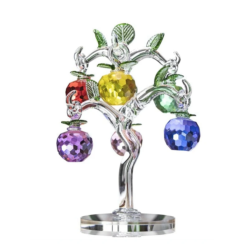 Beautiful Crystal Apple Tree Home Decor Wedding Party Decoration Gifts for Family   ( Height : 15  )