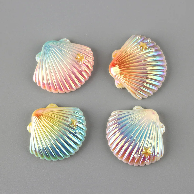 6pcs Colorful Shell Charms For Slime DIY Polymer Filler Addition Resin Accessories Toys  Modeling Clay Kit For Children