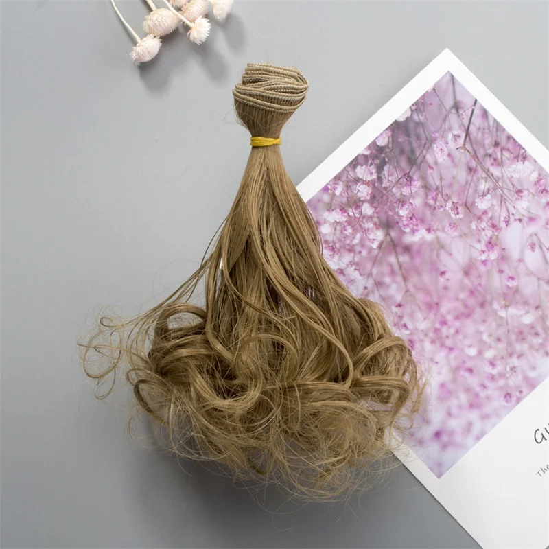 15*100cm BJD SD Curly Hair Extensions for All Dolls DIY Hair Wigs Heat Fiber Hair Wefts Doll Accessories