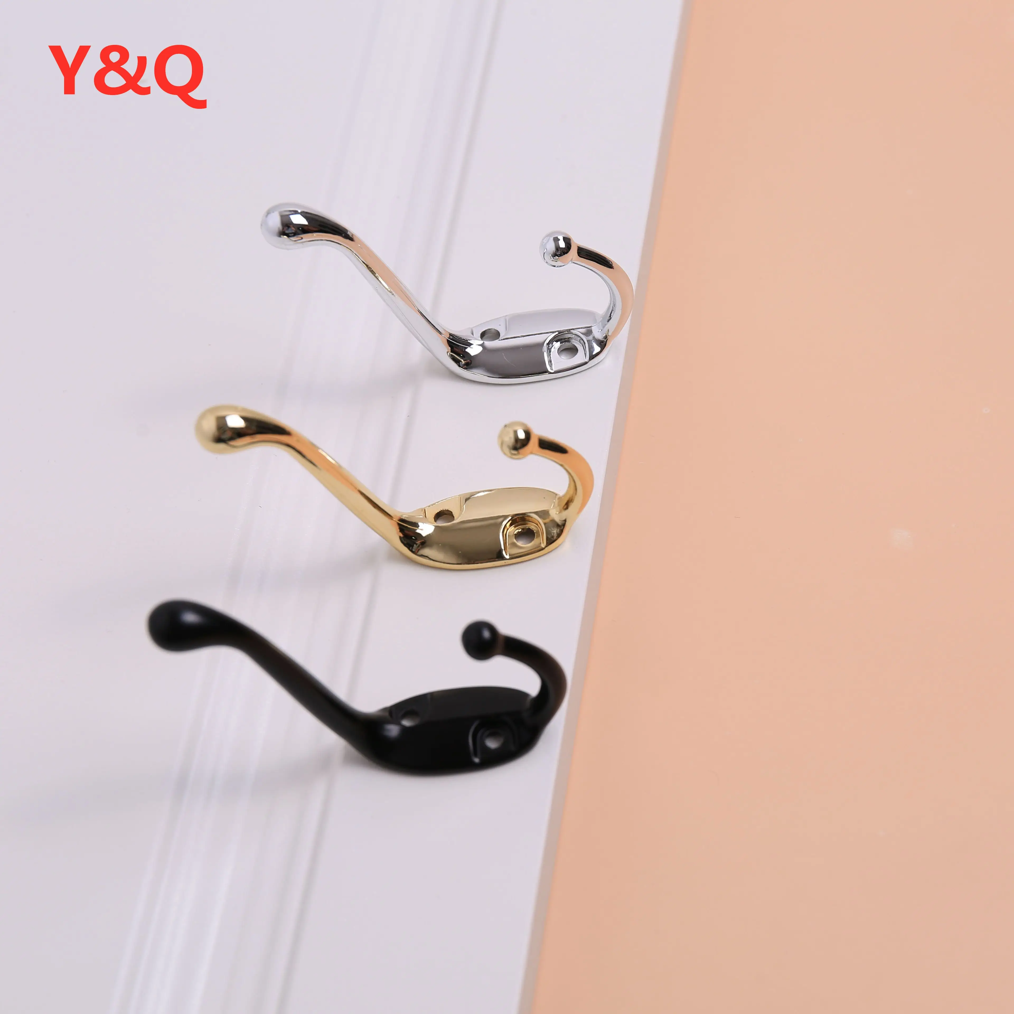 Hooks in the bathroom Towel Rack Door Hooks Clothes Wall Kitchen Hanger On Door Bathroom Modern Simplicity Black K  Gold Chrome