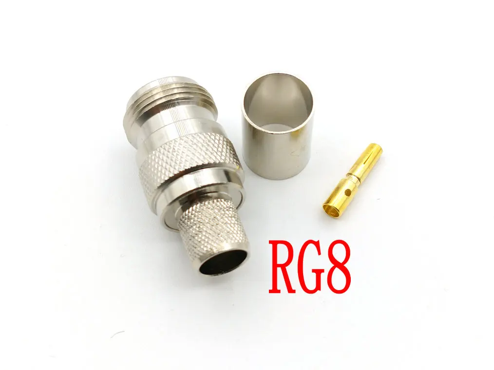 20PCS N Connector N Female Jack Crimp FOR RG58 RG8X RG6 RG8 Cable RF Adapter Coaxial