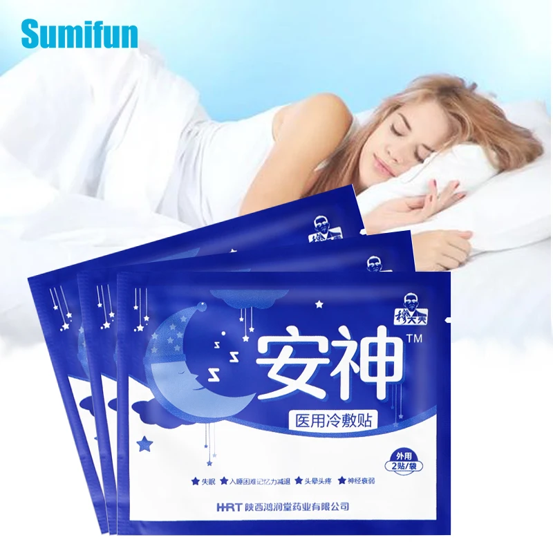 

6pcs/3bags Sleep Stickers Relieve Headache Medical Plaster Anxiety Essential Oil Improve Insomnia Body Relax Pain Relief Patch