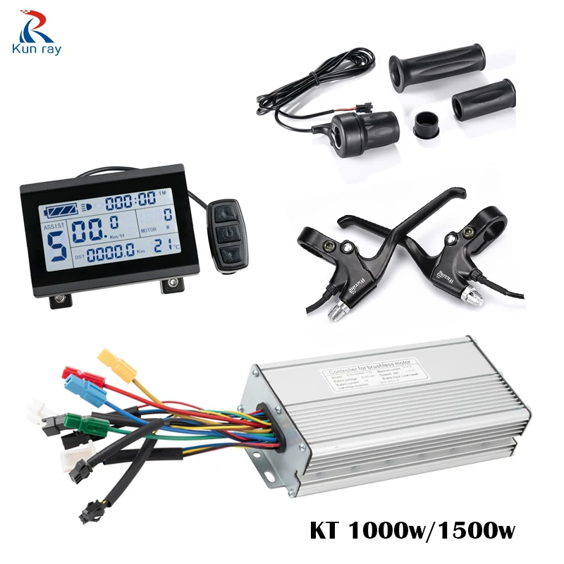 

Kunray-Electric Bike Throttle for 1000W 1500W E-Bike Kit, KT, Display Kits12Mosfet, LCD3, 36V, 48V, 30A, 35A