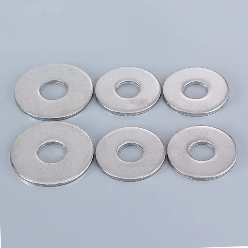 Arandela plana grande de acero inoxidable 304, junta plana agrandada, estándar alemán, M2.5/M4/M5/M6/M8-M27, DIN9021