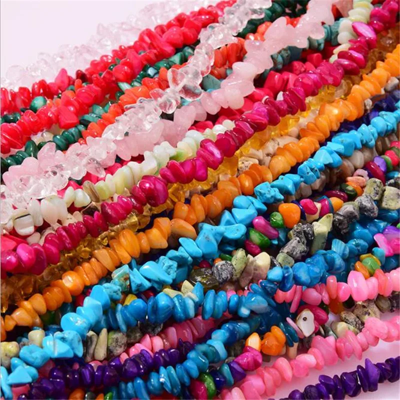 

Natural Stone Beads 3-8mm Agates Turquolse Irregular Gravel Freeform Chip Beads For Jewelry Making DIY Bracelet Necklace