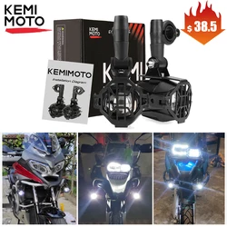 Motorcycle Auxiliary Lights 40W Spot Driving Fog Lamps For BMW R1200GS R1250GS For YAMAHA MT For Honda Africa Twin 1000