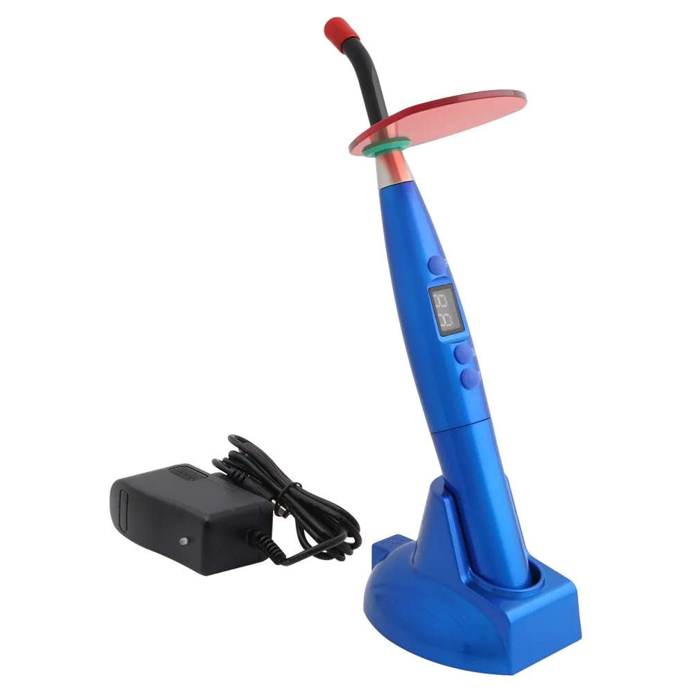 Dental Curing Light Cure Light Cure Lamp Curing Machine Wireless Cordless Solidify BDA164 Silver/Blue