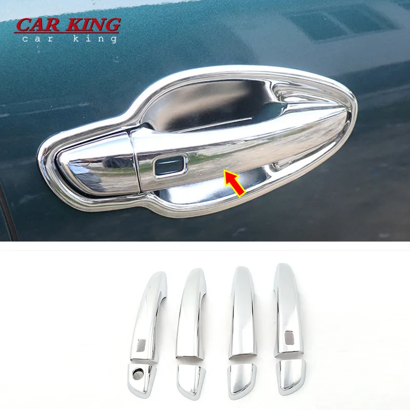 

ABS Plastic chrome For Peugeot 208 LHD 2020 2021 Car Side Door Handle Cover Trim Sticker Exterior Car Styling Accessories 8pcs