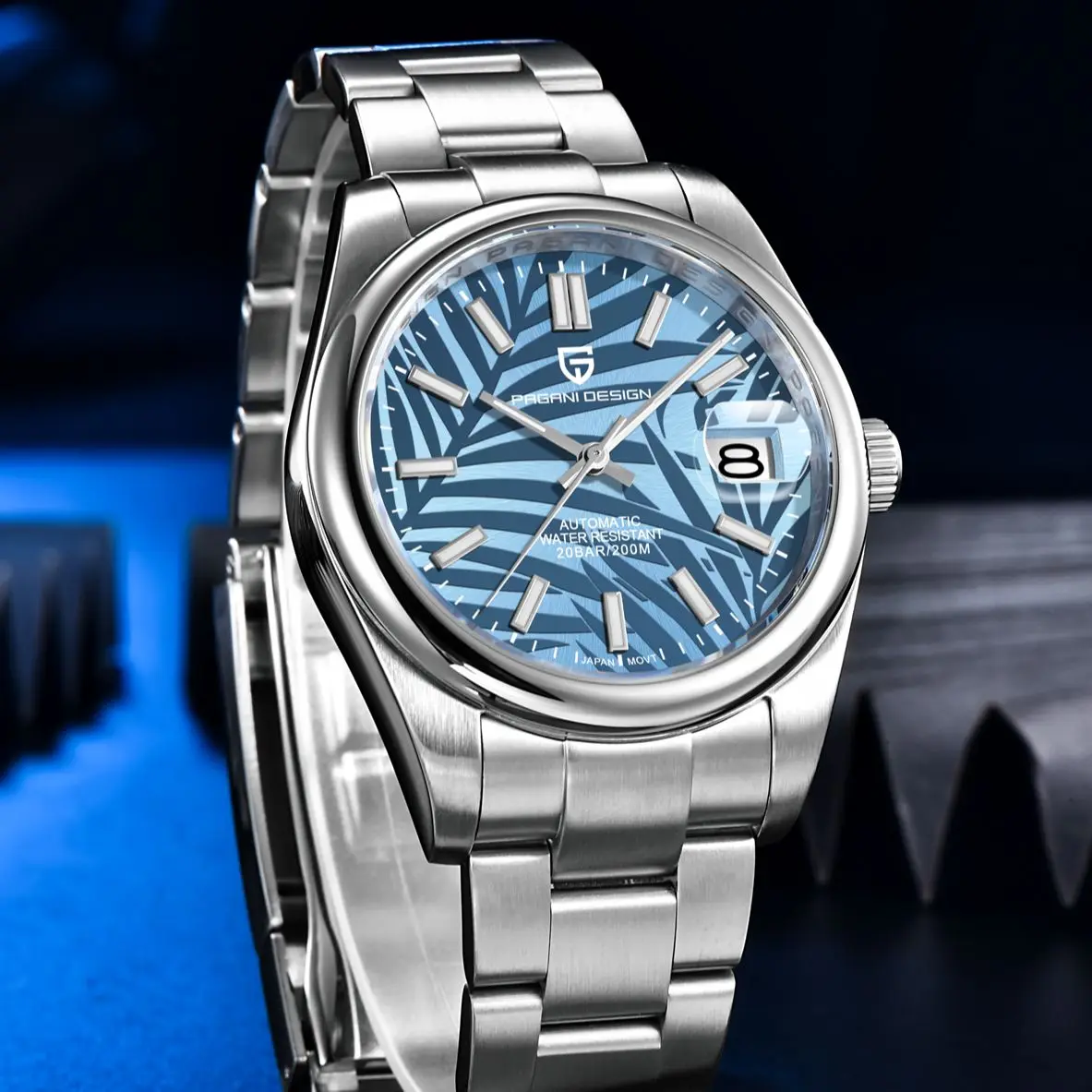 2023 PAGANI DESIGN Palm leaf Mechanical Wristwatch Luxury Automatic watch for men Sapphire mirror NH35A 20Bar waterproof Clock