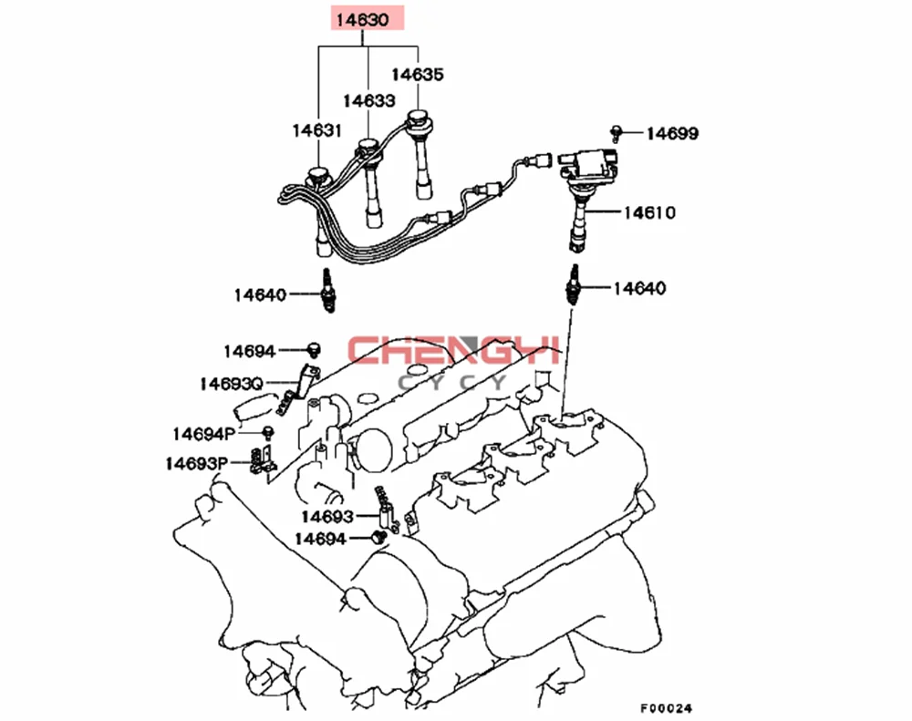 Spark kabel z wtyczką zestaw dla Mitsubishi PAJERO MONTERO III (3rd) 3.8L 6G75 V67W V77W MN153270