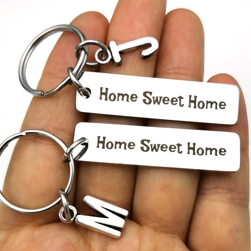 Home Sweet Home Key Chain Housewarming Presents New Homeowner Keyring Gift Ideas Real Estate Gifts From Agent for Client