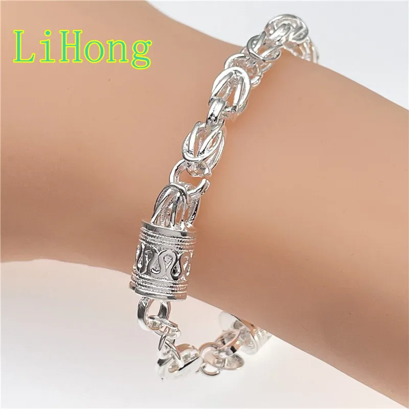 New 925 Sterling Silver Bracelet Fashion Leading Bracelet For Women & Men Glamour Jewelry Engagement Gift