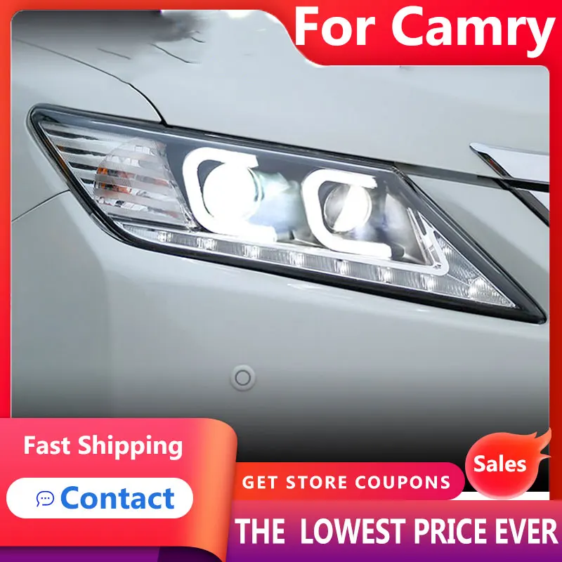

HANA for Toyota Camry Headlights 2012 2013 2014 Camry V50 LED Headlight DRL Hid Head Lamp Angel Eye Bi Xenon Accessories