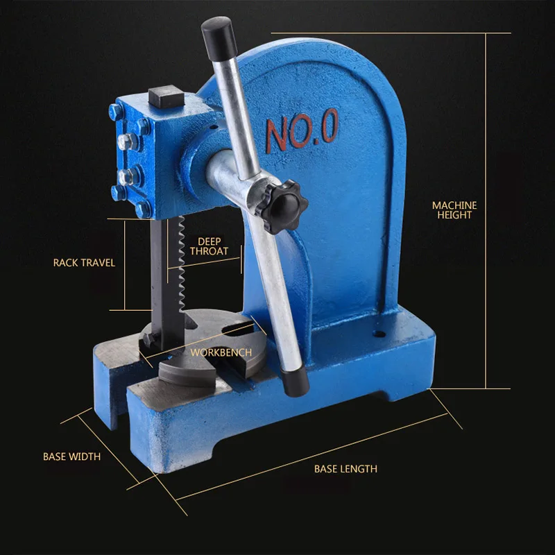 

0.5T Manual Presses Machinehand Press Machine Small Industrial Hand Press Mechanical Wrench Punch Press Machine High-intensity