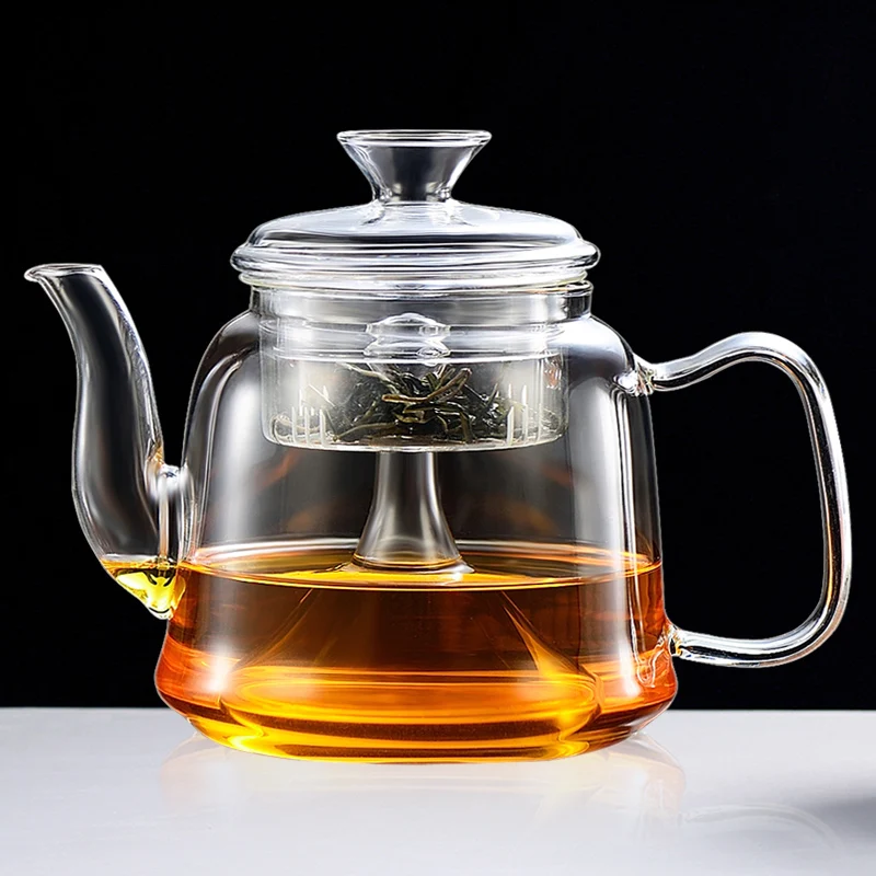 

Large Capacity Glass Tea Pot, Boil Tea Ware, Steaming Teapot, Gas Stove Use