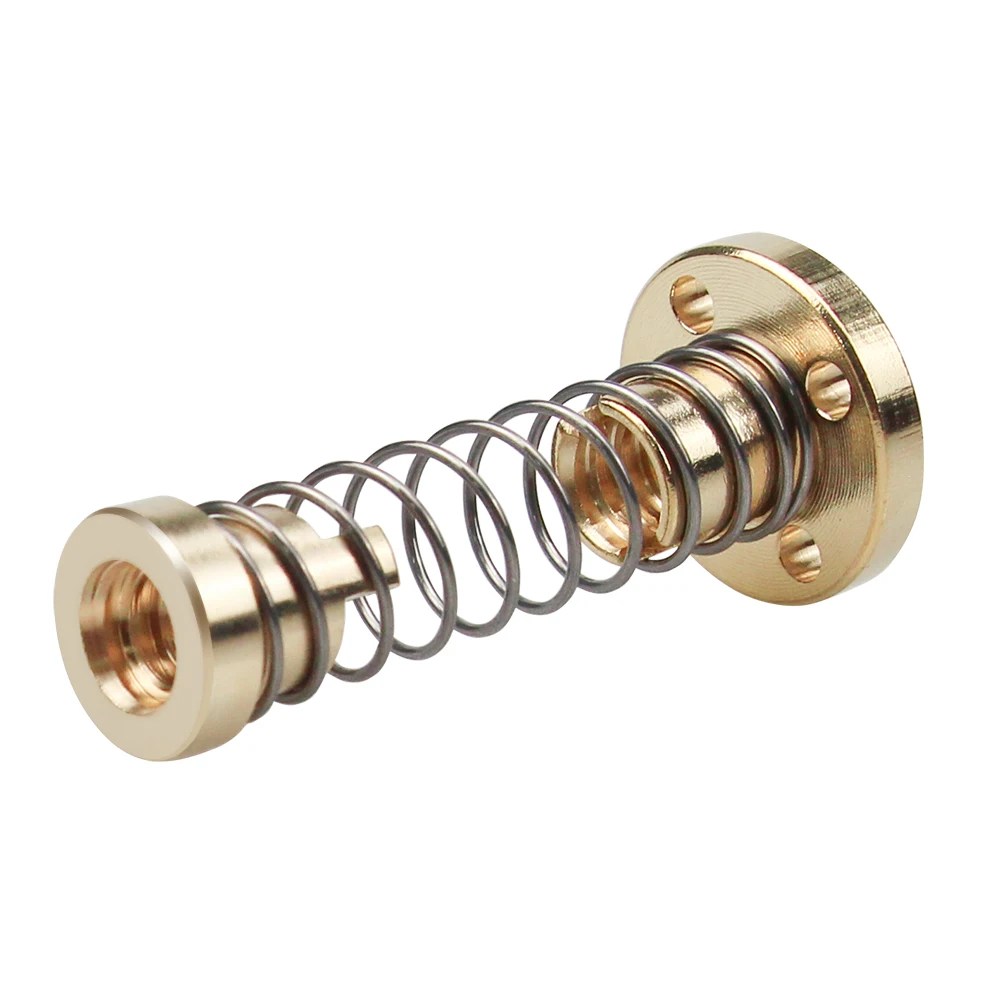 1Set 3D Printer Parts 8mm TR8 - 8mm 4mm 2mm Lead Screw Trapezoidal ACME w/ Anti-Backlash Anti Backlash Nut Pitch 2mm