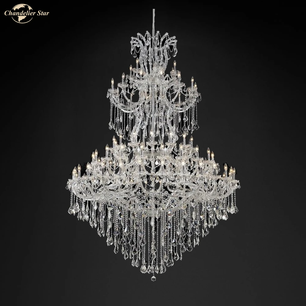 Nordic Luxury Lustre Pendant Lights Maria Theresa Crystal Chandeliers Lighting for Living Room Bedroom Dining Room Villa