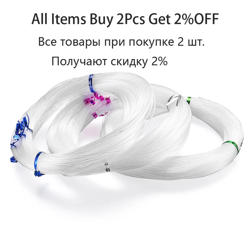 خيط سلسلة مطرز بلوري شفاف ، حبل بدون مرونة ، نتائج صنع مجوهرات سهلة الاستخدام ، لفة واحدة ، 10-65 م