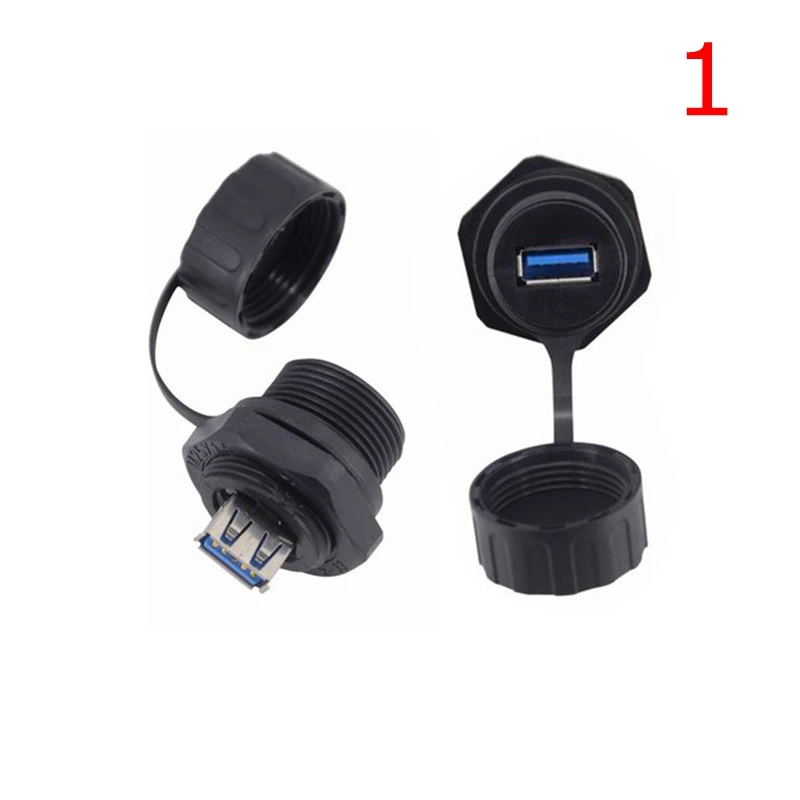 USB 3.0 Waterproof Connector A Female Socket M20 M25 Panel Mount Adapter to 10Pin PHD 2.0 A Female IP68 Waterproof Aviation Plug