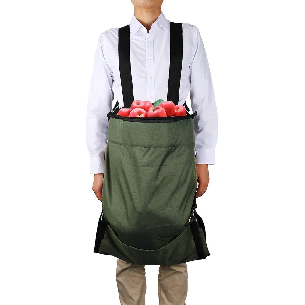 Kain Oxford Tas Petik Buah Sayuran Panen Apel Berry Taman Apron Rumah Tangga Antikotor Penyimpanan