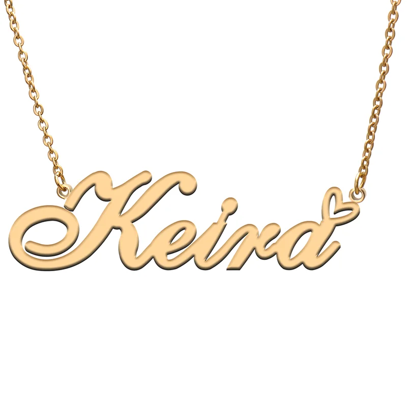 

Keira Name Tag Necklace Personalized Pendant Jewelry Gifts for Mom Daughter Girl Friend Birthday Christmas Party Present