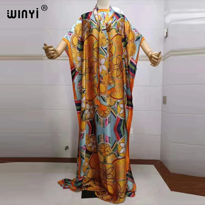 

Africa party Dress Print Bohemia Hijab Loose Elegant Muslim Abaya dress woman summer Broder Riche Sexy Lady Party maxi beach