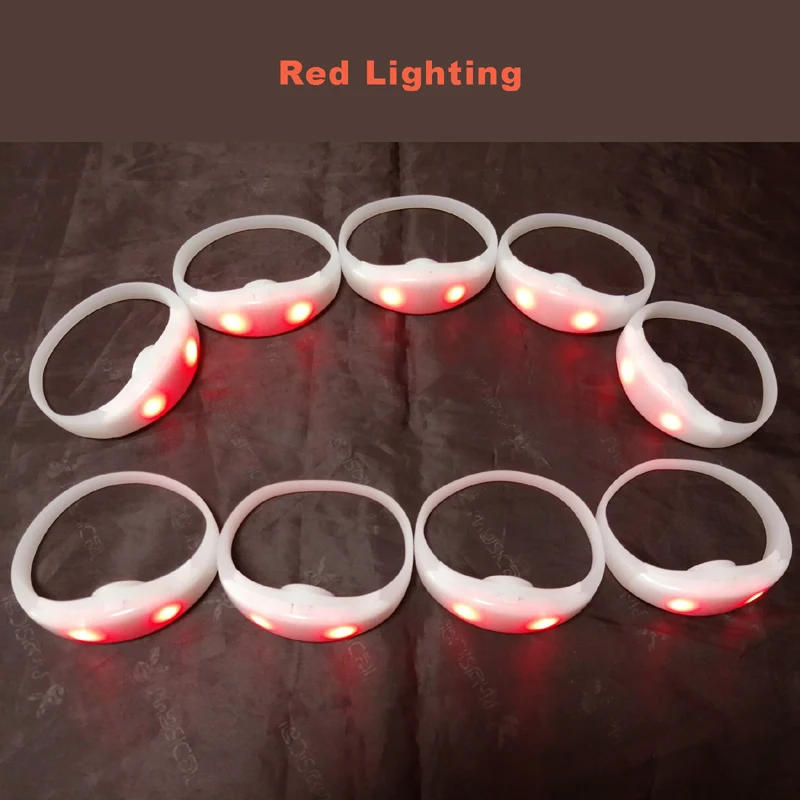 Imagem -06 - Skybesstech-led Silicone Tpu Pulseiras para Crianças e Adultos Pulseiras de Controle Remoto 24 Chaves 400 Metros 43392 Mhz 100 Pcs por Lote