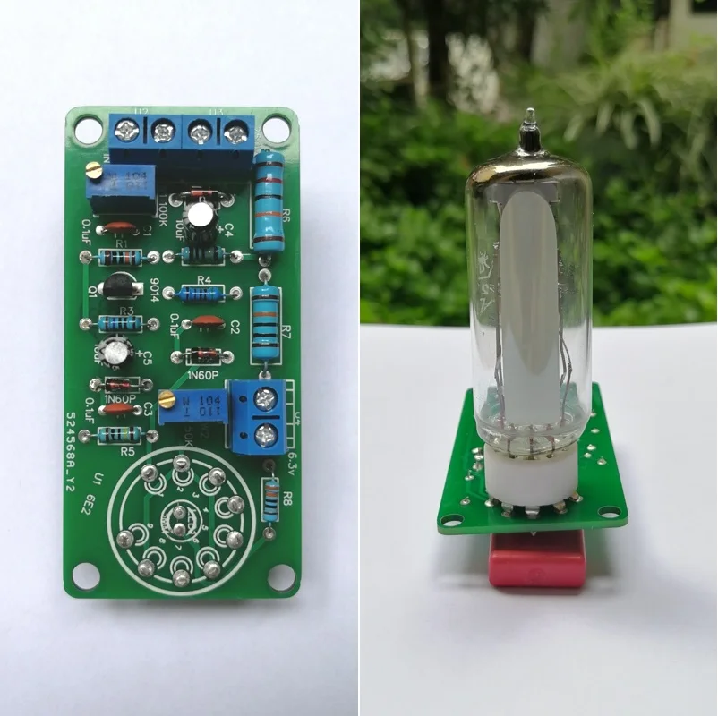 6E2 Tube Cat Eye Driver Board Music Spectrum Audio Level Fluorescent Indicator Radio Tube Amplifier Volume Indication