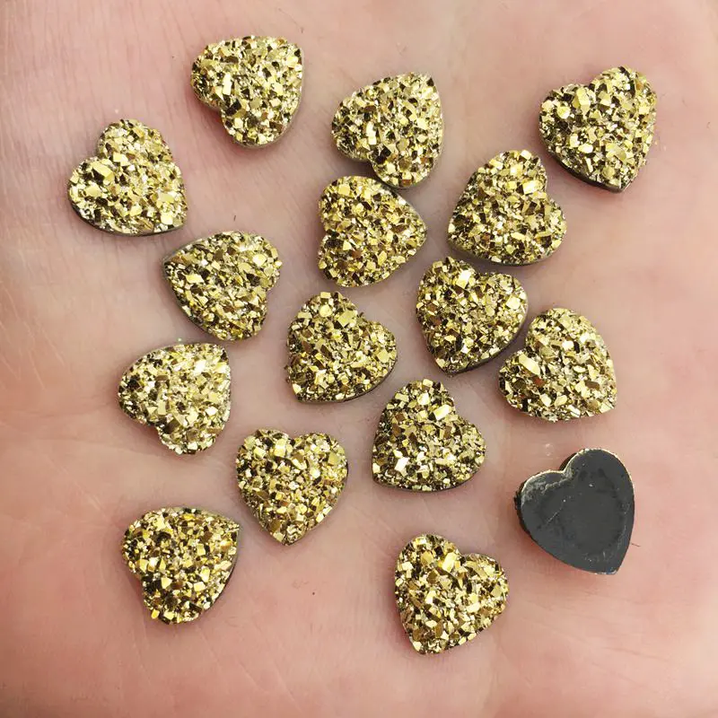 Shiny  Resin 150PCS 10mm Bling Sweet Heart Flatback Scrapbooking for Phone/Wedding Diy Craft