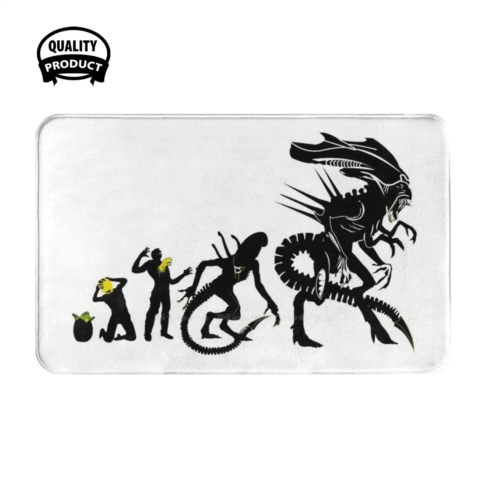 Aliel Evolution Soft Cushion Home Carpet Door Mat Car Rug Xenomorph Queen Alien Ridley Movie Sci Fi Geek Nerd Monster Space