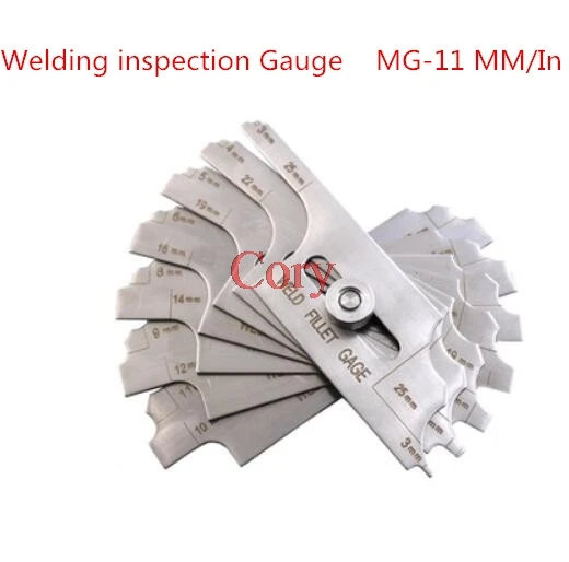 Welding test gauge Inspection Gage Weld Seam Bead/Fillet/Crown Test Ulnar Ruler Degree Angle Measure Kits Combine suit 6pcs