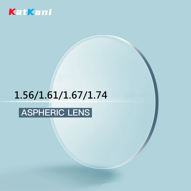 KatKani 1.56/1.61/1.67/1.74 Aspherical Lens High-Definition Anti-Radiation Anti-UV CR-39 Myopia And Hyperopia Lens 1 Pair