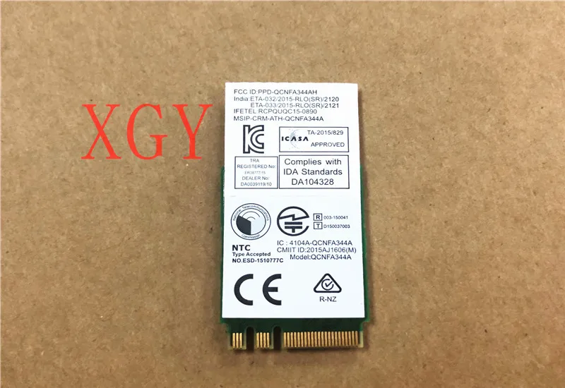 NEW Wifi Bluetooth 4.1 Wireless Cards For Qualcomm Atheros QCNFA344A Dual Band 2.4G/5GHz 802.11ac NGFF M2 433M As shown