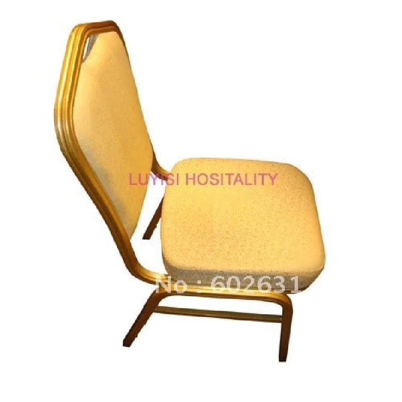 Gold Finish Painted Aluminum Frame Stackable Banquet Chair