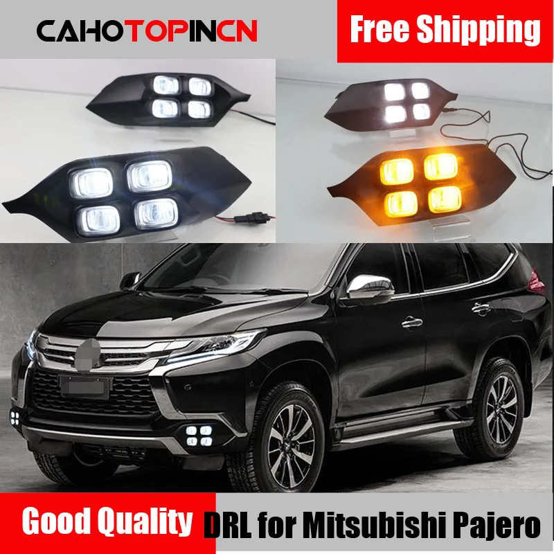 

4Eyes Super Brightness Car Accessories ABS 12V LED Daytime Running Light DRL Lamp For Mitsubishi Pajero Sport 2016 2017